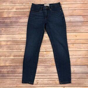 Everlane Ankle Mid Rise Skinny Jeans Authentic Stretch Dark Blue